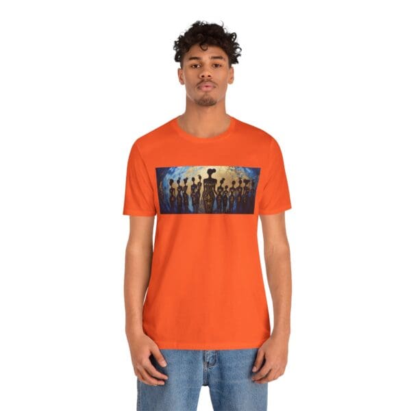 Artistic Unisex Jersey Tee - Colorful Silhouette Design - Image 14