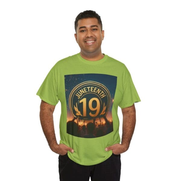 Juneteenth Celebration Unisex Heavy Cotton Tee June 19, 1865—The Truth Unfolds 💚 - Image 76