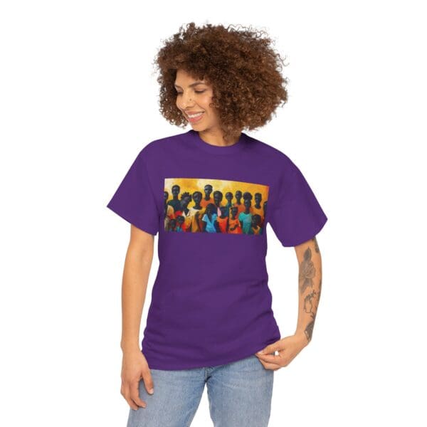 Cultural Unity Unisex Heavy Cotton Tee - Art Inspired Graphic Shirt "Bright Sun. Bold Spirit. Timeless Legacy." - Image 94