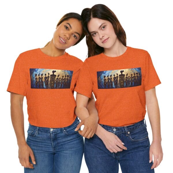Artistic Unisex Jersey Tee - Colorful Silhouette Design - Image 8