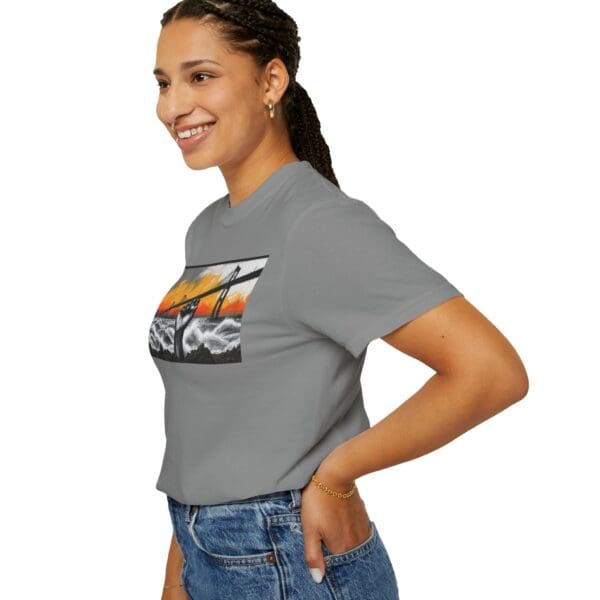 Empowerment Garment-Dyed Unisex T-Shirt - Bold Fist Design Defiant in the Storm, Rising in Strength - Image 63