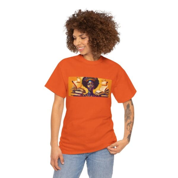 Artistic Unisex Heavy Cotton Tee - Unique Graphic Design  "Afro-Centric. Knowledge-Driven. - Image 48