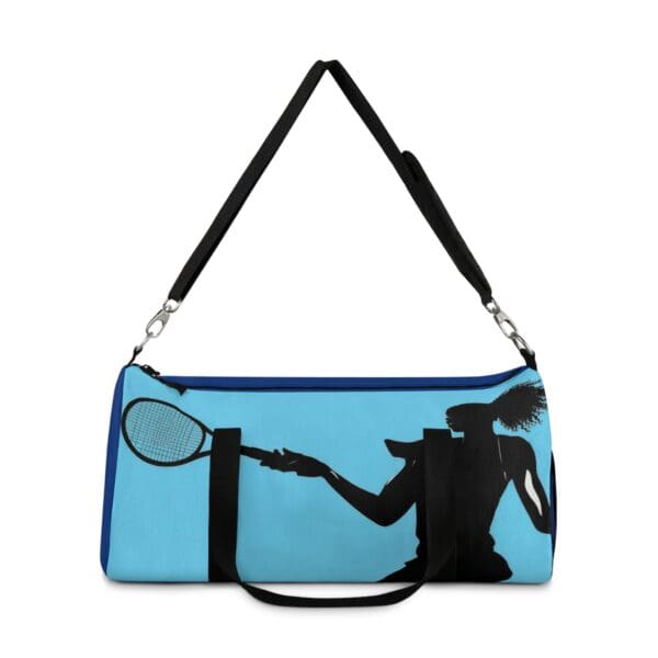 Tennis Enthusiast Duffel Bag - Sporty Gym Bag with Silhouette Design Play fierce. Move bold. Win big. Elevate your game - Image 6