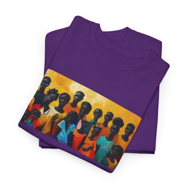Cultural Unity Unisex Heavy Cotton Tee - Art Inspired Graphic Shirt "Bright Sun. Bold Spirit. Timeless Legacy." - Image 93