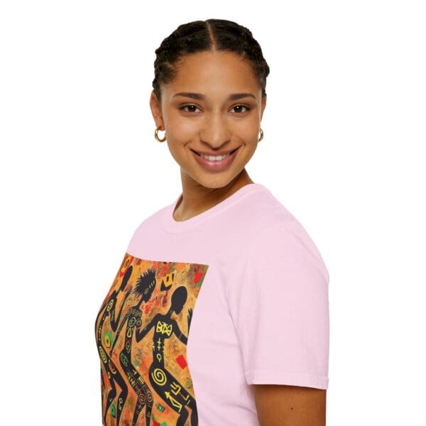 Artistic Dance Unisex Softstyle T-Shirt - Vibrant Culture Print "Symbols of the Past. Strength for the Future." - Image 108