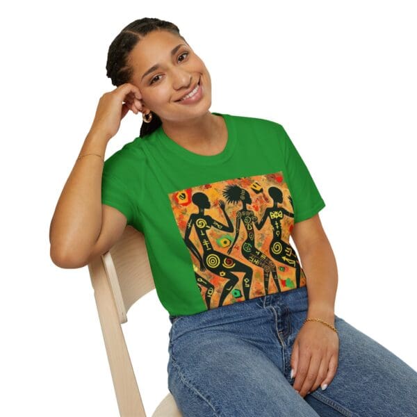 Artistic Dance Unisex Softstyle T-Shirt - Vibrant Culture Print "Symbols of the Past. Strength for the Future." - Image 69