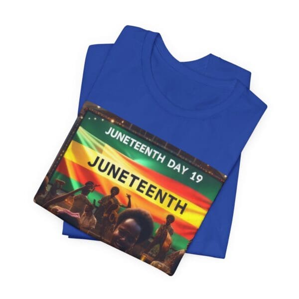 Juneteenth Celebration Tee, Unisex Jersey T-Shirt, Short Sleeve Graphic Tee, Black History Month Shirt, Family Reunion Apparel, Gift [...]"Juneteenth: Freedom Forever, Legacy Unbreakable." - Image 70