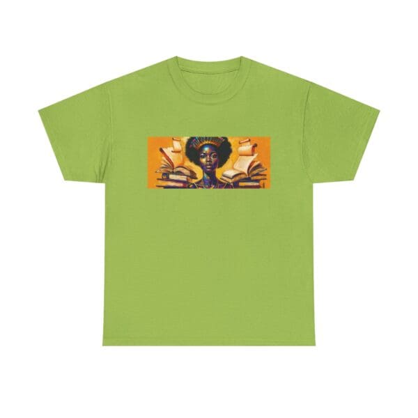Artistic Unisex Heavy Cotton Tee - Unique Graphic Design  "Afro-Centric. Knowledge-Driven. - Image 62