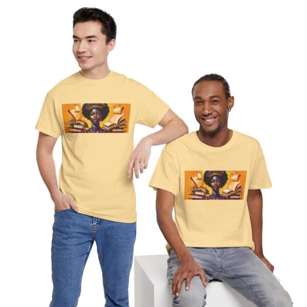Artistic Unisex Heavy Cotton Tee - Unique Graphic Design  "Afro-Centric. Knowledge-Driven. - Image 30