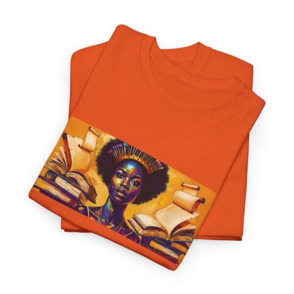 Artistic Unisex Heavy Cotton Tee - Unique Graphic Design  "Afro-Centric. Knowledge-Driven. - Image 46