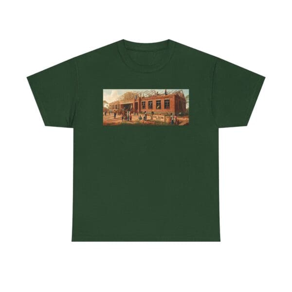 Artistic Unisex Heavy Cotton Tee - Vintage Scene Print "Where Walls Hold Wisdom and Dreams Take Flight." - Image 75