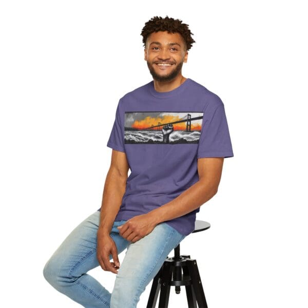Empowerment Garment-Dyed Unisex T-Shirt - Bold Fist Design Defiant in the Storm, Rising in Strength - Image 133