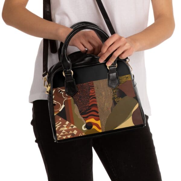 Artistic Shoulder Handbag - Stylish Modern Design for Everyday Use - Image 4