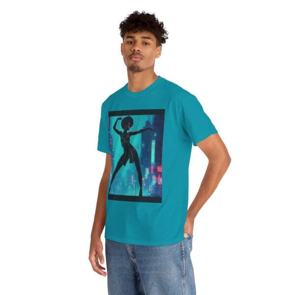 Empowerment Unisex Heavy Cotton Tee - Bold Urban Vibes "Black Joy in Motion. Strength in Every Step." - Image 52