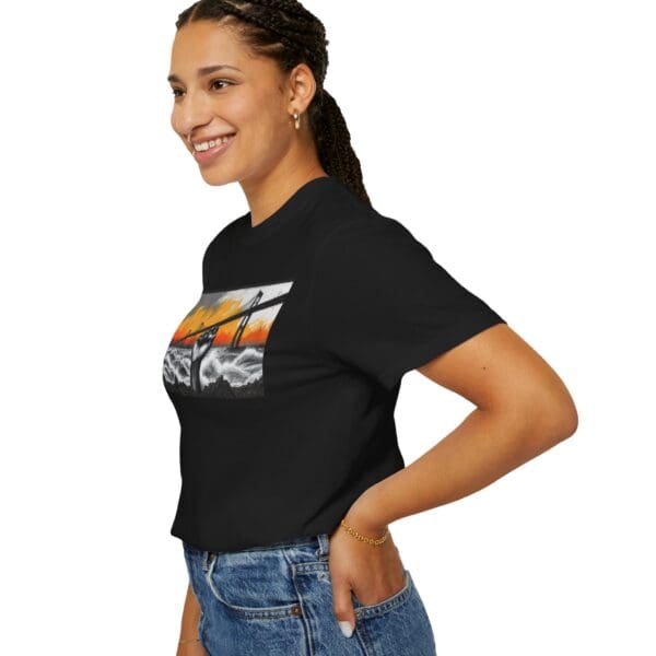 Empowerment Garment-Dyed Unisex T-Shirt - Bold Fist Design Defiant in the Storm, Rising in Strength - Image 117