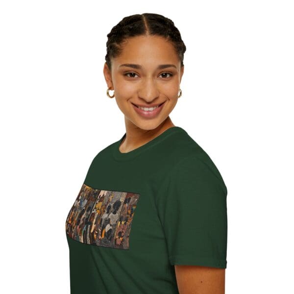 Artistic Unisex Softstyle T-Shirt - Vibrant Community Design "Wear the Movement. Live the Story." - Image 51
