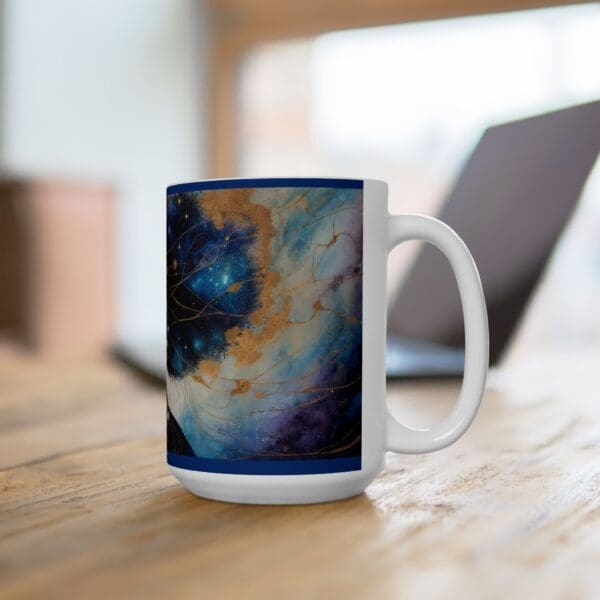 Cosmic Beauty Ceramic Mug - 11oz & 15oz | Inspirational Black Art Coffee Cup "Celestial Beauty. Timeless Power." - Image 15