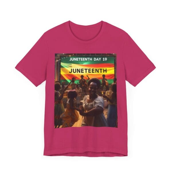 Juneteenth Celebration Tee, Unisex Jersey T-Shirt, Short Sleeve Graphic Tee, Black History Month Shirt, Family Reunion Apparel, Gift [...]"Juneteenth: Freedom Forever, Legacy Unbreakable." - Image 131