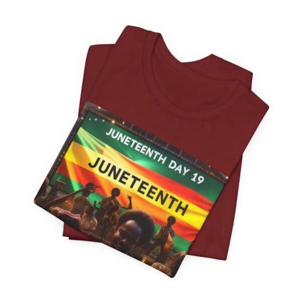 Juneteenth Celebration Tee, Unisex Jersey T-Shirt, Short Sleeve Graphic Tee, Black History Month Shirt, Family Reunion Apparel, Gift [...]"Juneteenth: Freedom Forever, Legacy Unbreakable." - Image 144