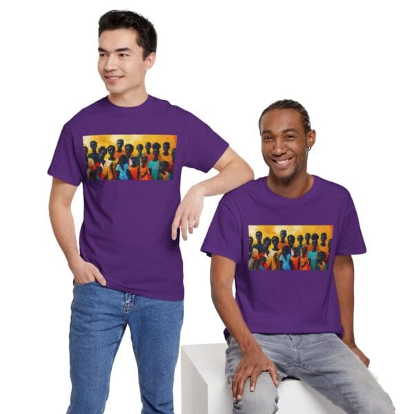 Cultural Unity Unisex Heavy Cotton Tee - Art Inspired Graphic Shirt "Bright Sun. Bold Spirit. Timeless Legacy." - Image 96