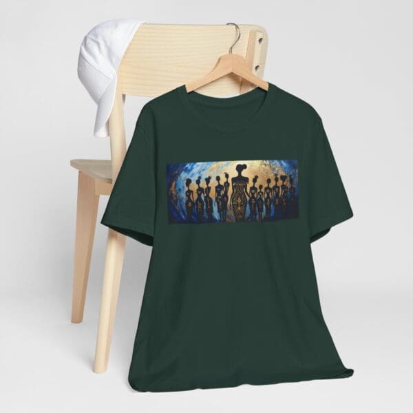 Artistic Unisex Jersey Tee - Colorful Silhouette Design - Image 68