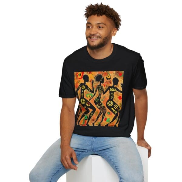 Artistic Dance Unisex Softstyle T-Shirt - Vibrant Culture Print "Symbols of the Past. Strength for the Future." - Image 24