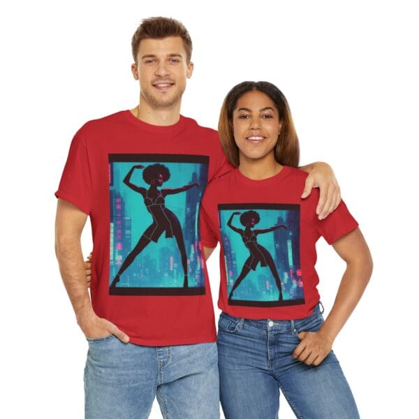 Empowerment Unisex Heavy Cotton Tee - Bold Urban Vibes "Black Joy in Motion. Strength in Every Step." - Image 86
