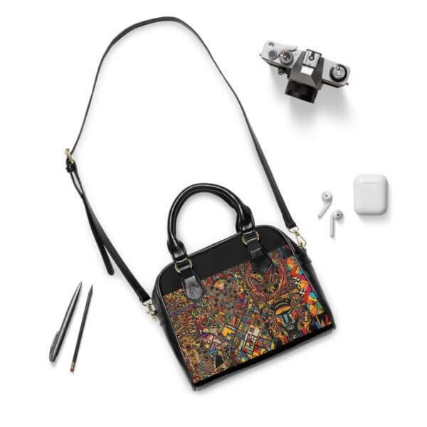 Vibrant Patterns Shoulder Handbag - Stylish and Unique Everyday Accessory - Image 3