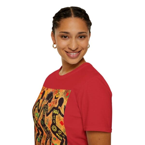 Artistic Dance Unisex Softstyle T-Shirt - Vibrant Culture Print "Symbols of the Past. Strength for the Future." - Image 116