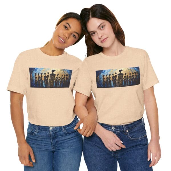 Artistic Unisex Jersey Tee - Colorful Silhouette Design - Image 39