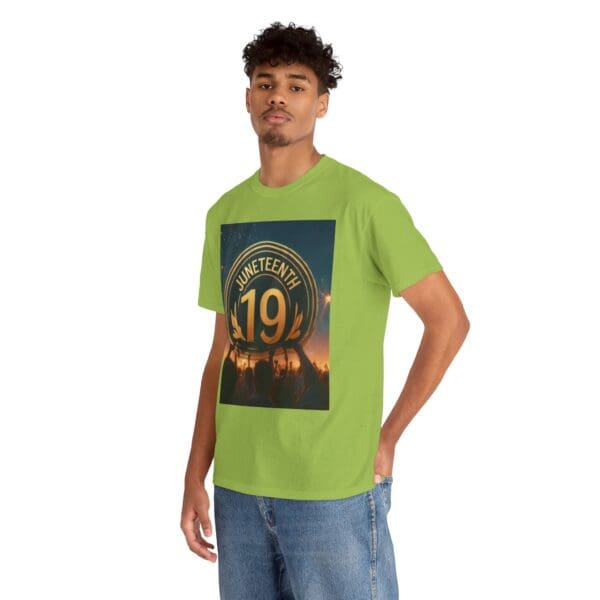Juneteenth Celebration Unisex Heavy Cotton Tee June 19, 1865—The Truth Unfolds 💚 - Image 74