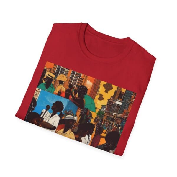 Cultural Vibes Unisex Softstyle T-Shirt - Art Inspired Design The Pulse of the City, The Strength of the Diaspora - Image 108