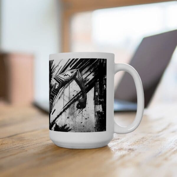 Urban Art Ceramic Mug - 11oz & 15oz - Bold Black and White Design crown of thorns design: - Image 15