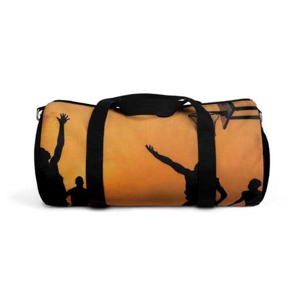Hoops Duffel Bag - Basketball Silhouette Design for Sport Lovers 🏀 “Dusk Falls. Legends Rise.” - Image 5