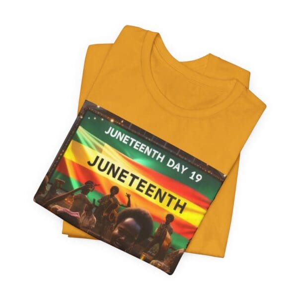 Juneteenth Celebration Tee, Unisex Jersey T-Shirt, Short Sleeve Graphic Tee, Black History Month Shirt, Family Reunion Apparel, Gift [...]"Juneteenth: Freedom Forever, Legacy Unbreakable." - Image 30