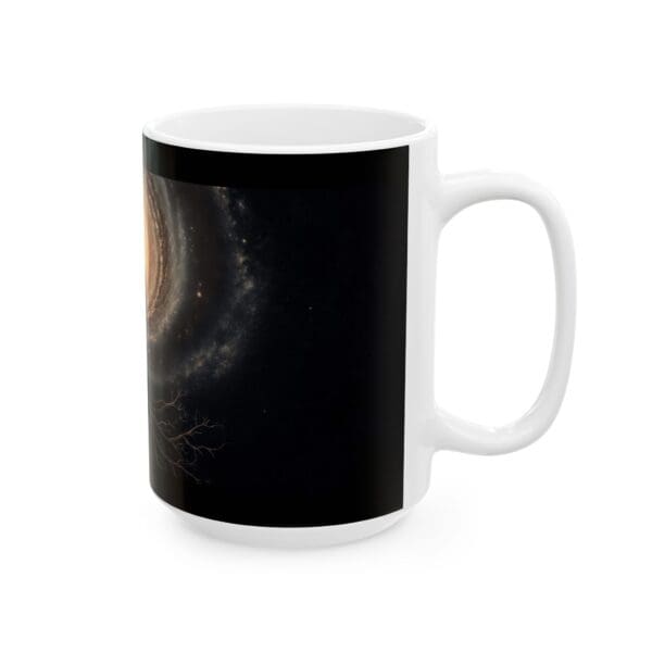 Cosmic Spirit Ceramic Mug – 11oz & 15oz | Retro Vibes for Nature Lovers "Grounded in Truth. Rising Beyond Limits." - Image 14
