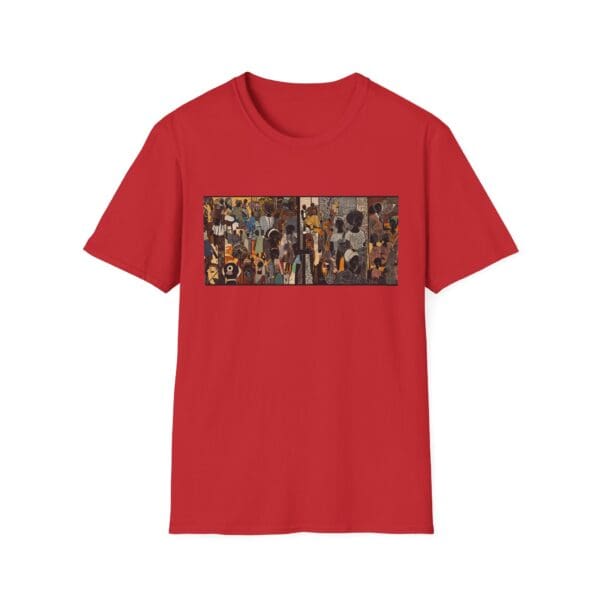 Artistic Unisex Softstyle T-Shirt - Vibrant Community Design "Wear the Movement. Live the Story." - Image 103