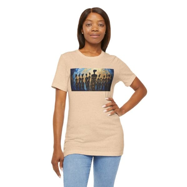 Artistic Unisex Jersey Tee - Colorful Silhouette Design - Image 38