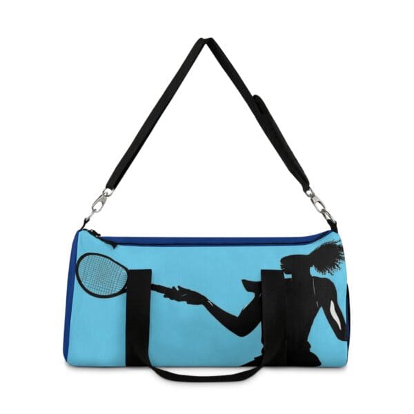 Tennis Enthusiast Duffel Bag - Sporty Gym Bag with Silhouette Design Play fierce. Move bold. Win big. Elevate your game - Image 2