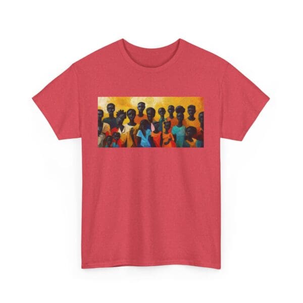Cultural Unity Unisex Heavy Cotton Tee - Art Inspired Graphic Shirt "Bright Sun. Bold Spirit. Timeless Legacy." - Image 109