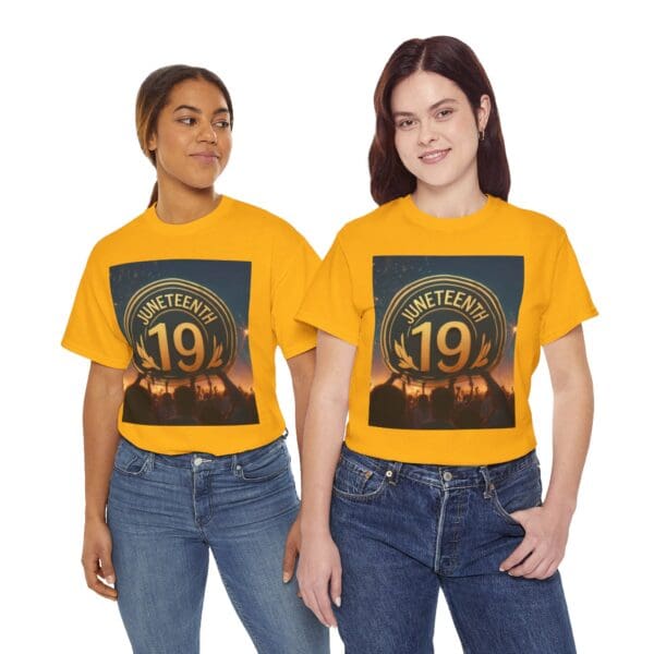 Juneteenth Celebration Unisex Heavy Cotton Tee June 19, 1865—The Truth Unfolds 💚 - Image 42