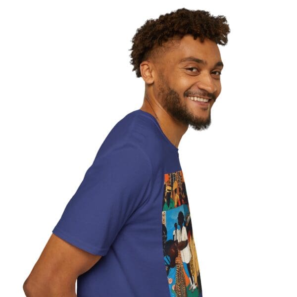 Cultural Vibes Unisex Softstyle T-Shirt - Art Inspired Design The Pulse of the City, The Strength of the Diaspora - Image 87