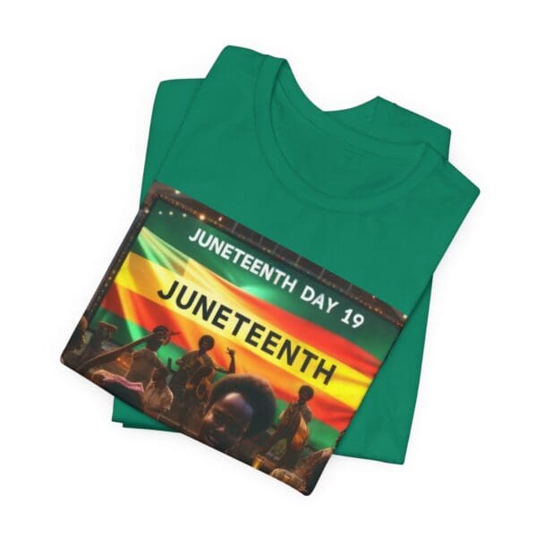 Juneteenth Celebration Tee, Unisex Jersey T-Shirt, Short Sleeve Graphic Tee, Black History Month Shirt, Family Reunion Apparel, Gift [...]"Juneteenth: Freedom Forever, Legacy Unbreakable." - Image 60