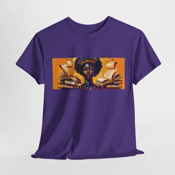 Artistic Unisex Heavy Cotton Tee - Unique Graphic Design  "Afro-Centric. Knowledge-Driven. - Image 96