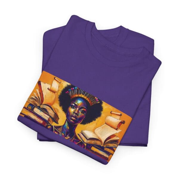 Artistic Unisex Heavy Cotton Tee - Unique Graphic Design  "Afro-Centric. Knowledge-Driven. - Image 95