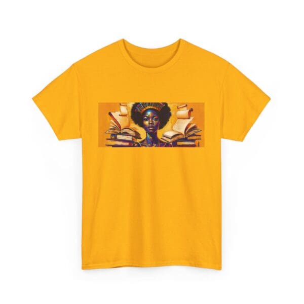 Artistic Unisex Heavy Cotton Tee - Unique Graphic Design  "Afro-Centric. Knowledge-Driven. - Image 35