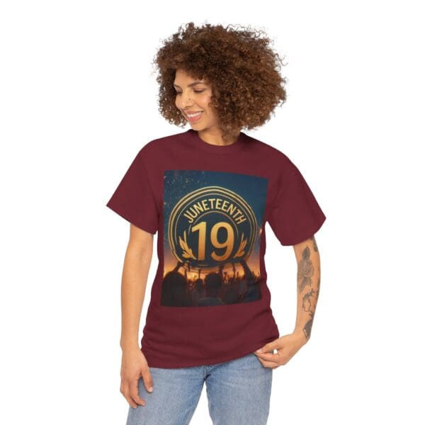 Juneteenth Celebration Unisex Heavy Cotton Tee June 19, 1865—The Truth Unfolds 💚 - Image 138