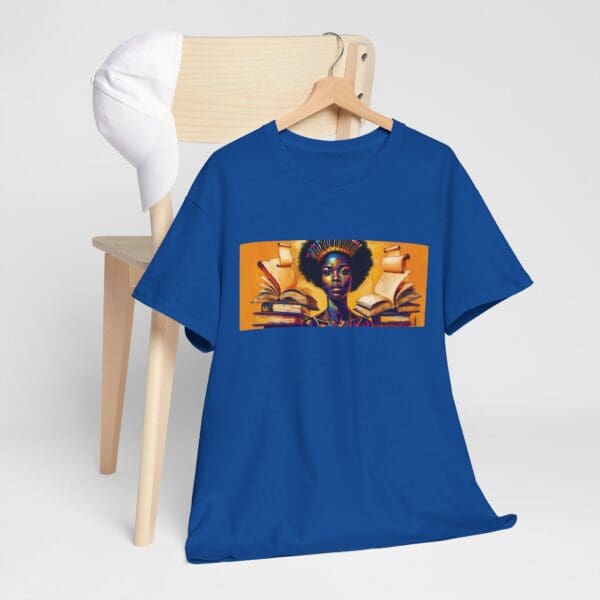 Artistic Unisex Heavy Cotton Tee - Unique Graphic Design  "Afro-Centric. Knowledge-Driven. - Image 86