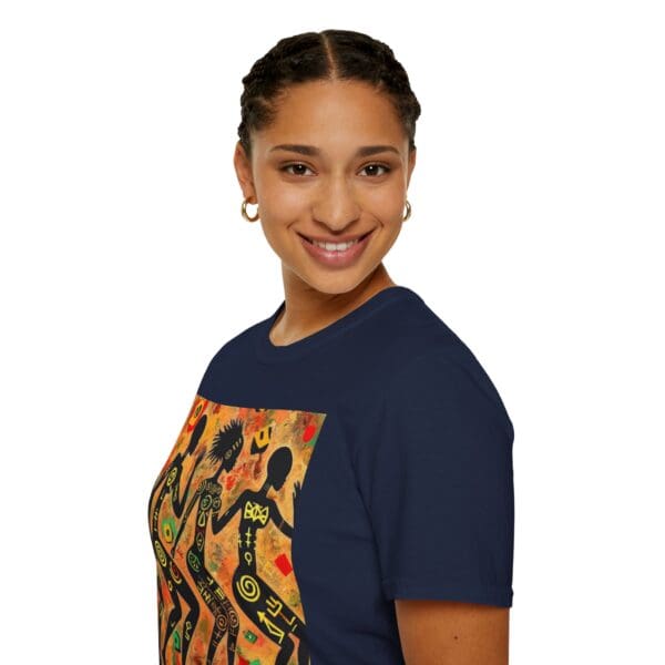 Artistic Dance Unisex Softstyle T-Shirt - Vibrant Culture Print "Symbols of the Past. Strength for the Future." - Image 92