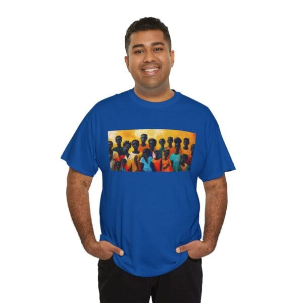 Cultural Unity Unisex Heavy Cotton Tee - Art Inspired Graphic Shirt "Bright Sun. Bold Spirit. Timeless Legacy." - Image 87
